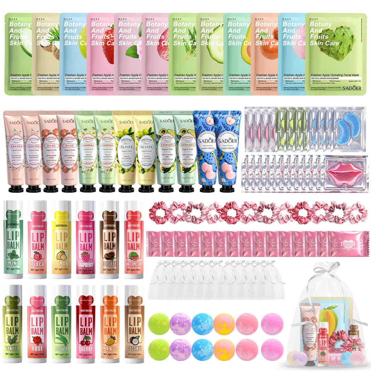 GARPGONA kit spa: mascarillas faciales para sesión de cuidado suave y relajante