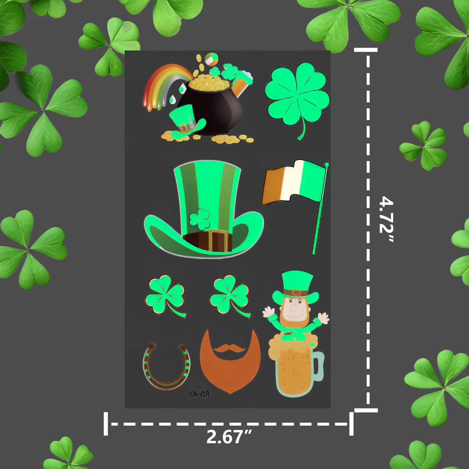 Tatuajes Garsellen para fiesta San Patricio fáciles de aplicar