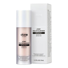 GASHINA STORY Atomy Healthy Glow Base, botella con brillo natural para piel radiante.