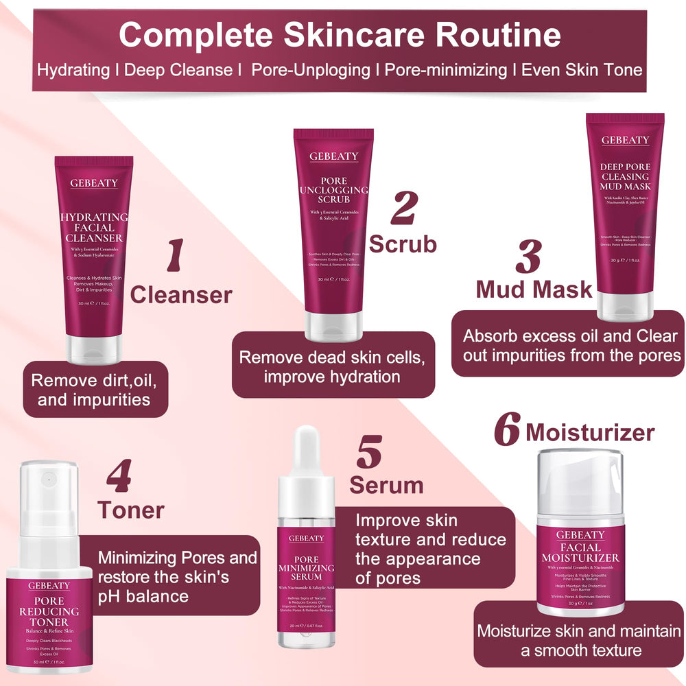 GEBEATY exfoliante suave limpia poros y elimina células muertas.