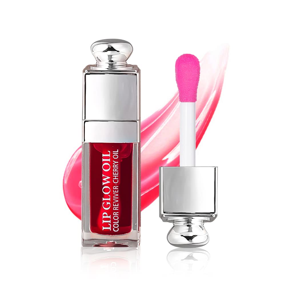 GECOMO labial hidratante brillo transparente cereza para labios suaves.