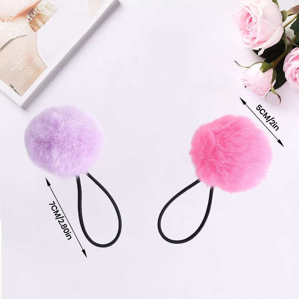 Gegraterwa gomas pom-pom, diámetro 5 cm, sujetan el cabello con comodidad.