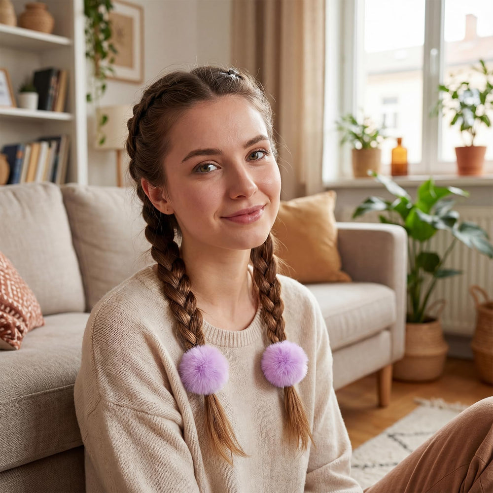 Gegraterwa gomas pom-pom multicolores para combinar con cualquier conjunto.
