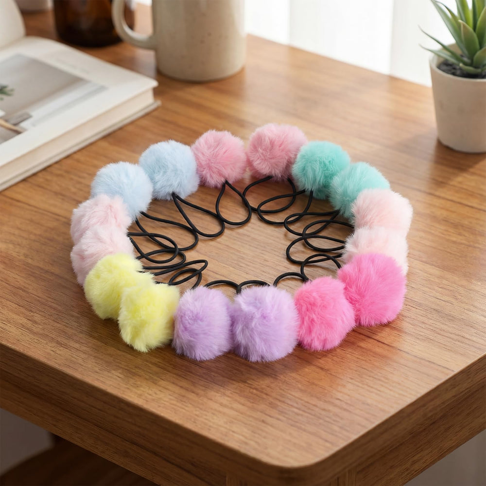 Gegraterwa gomas pom-pom para niñas y mujeres, uso diario y fiestas.