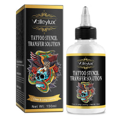 Gel de transferencia para plantillas de tatuaje, adherencia precisa.