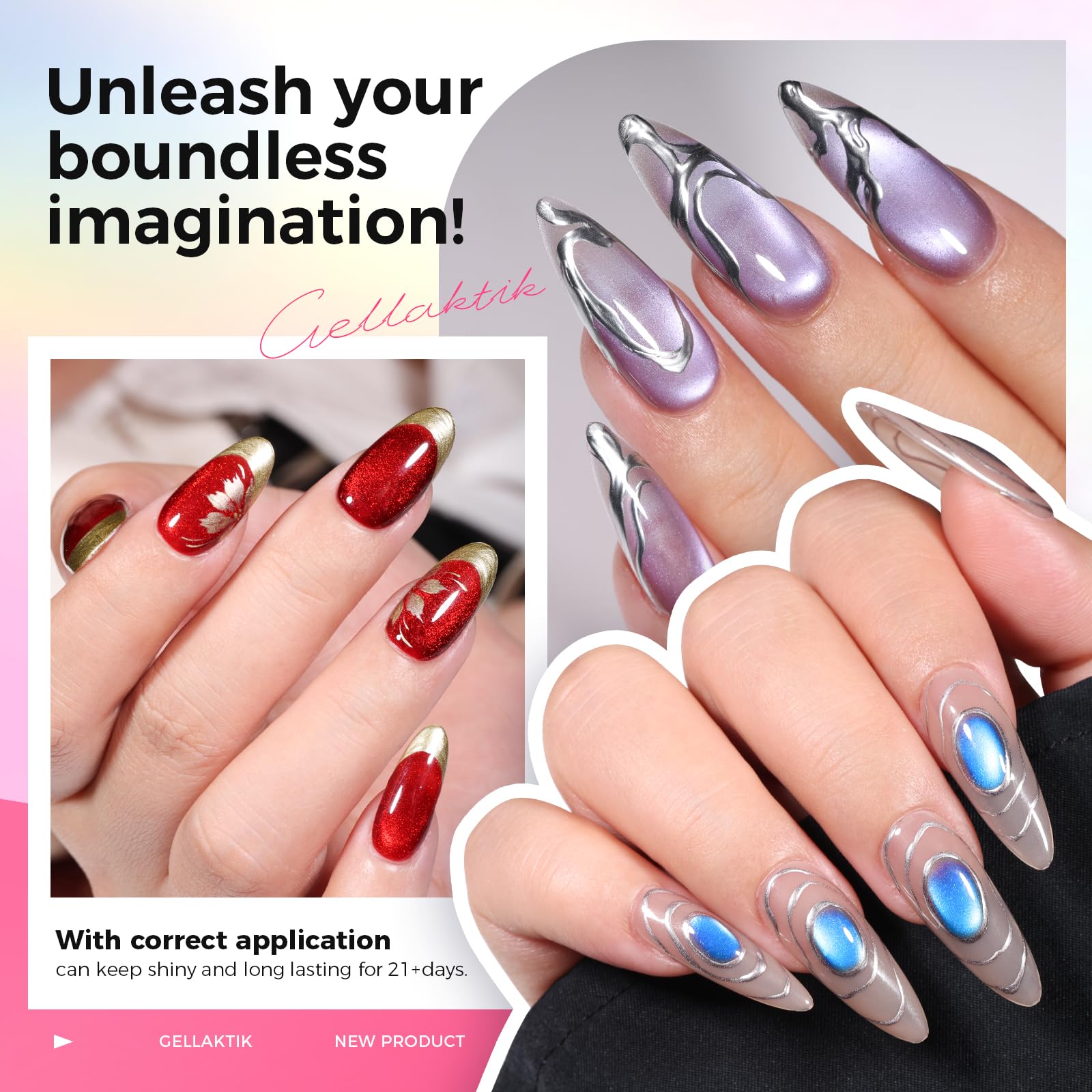 GELLAKTIK lapices uñas, regalo ideal para amantes del diseño de uñas.