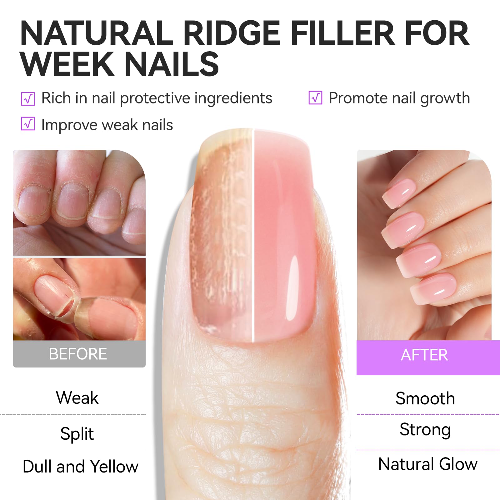 Capa-base Gelike EC para uñas más flexibles y protegidas.