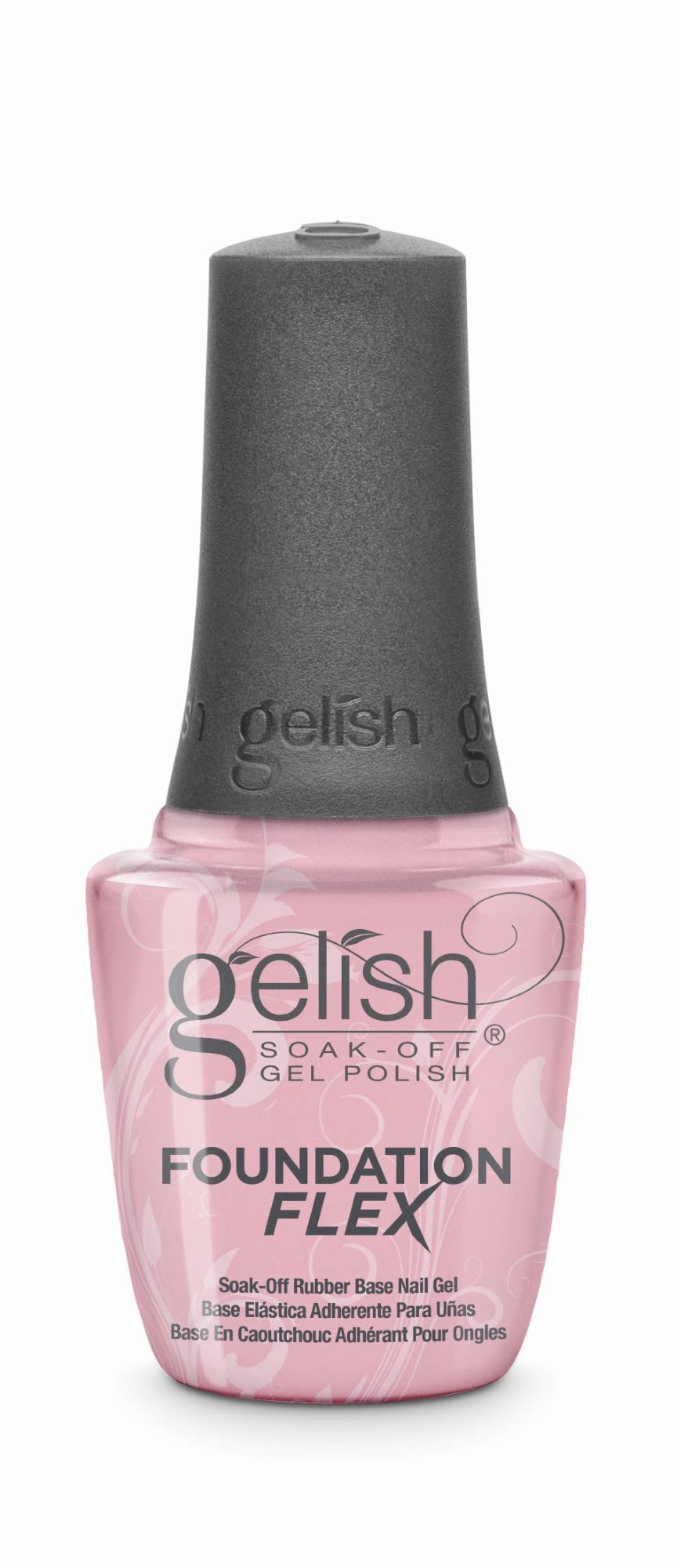 Gelish Foundation Flex, capa base flexible para uñas, protección suave y acabado liso.