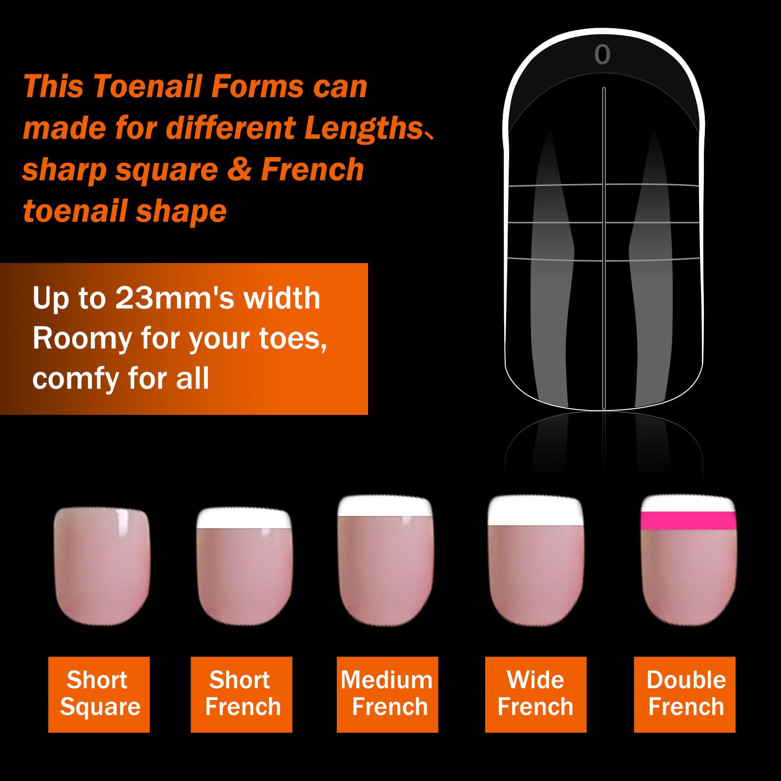 GELLAKTIK: formas para dedos de los pies con 15 tallas.