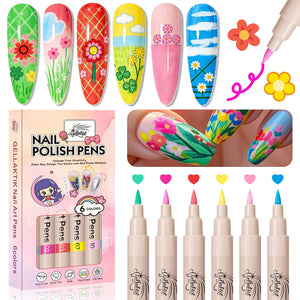 Gellaktik set de seis colores para uñas, ideal para diseños coloridos en casa