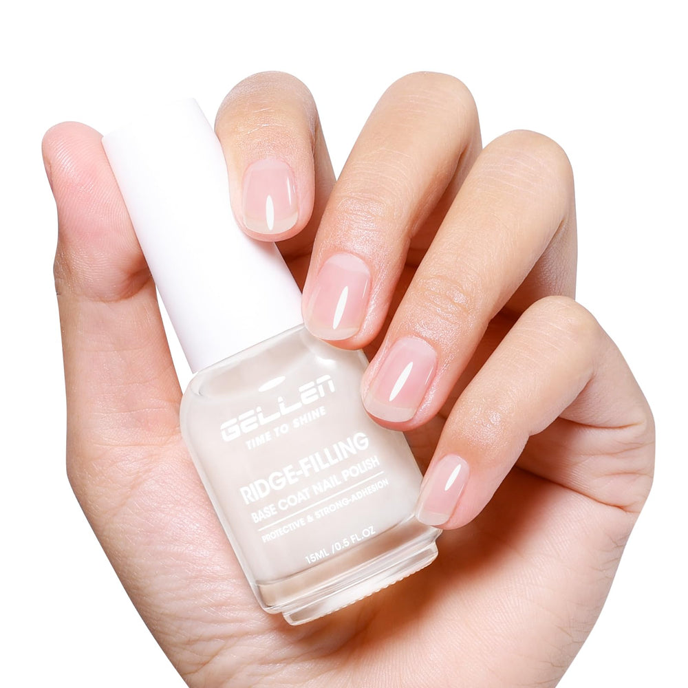 GELLEN Base Coat alisado de surcos en uñas para un acabado suave.