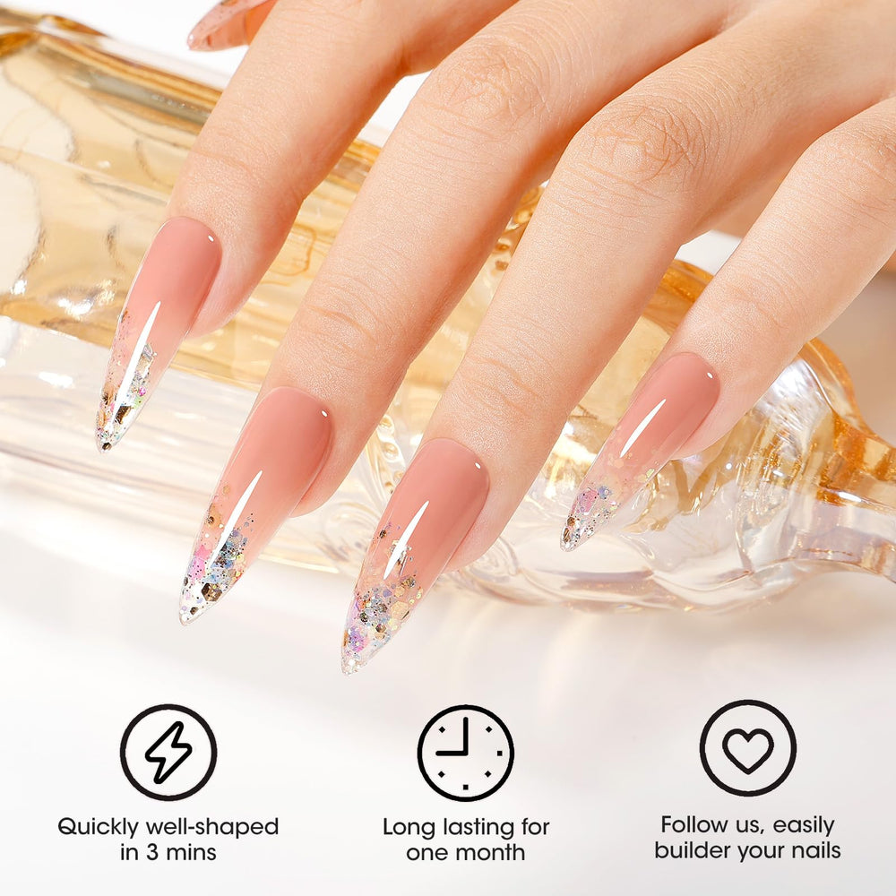 GELLEN Builder Gel facilita la curva-C para uñas.