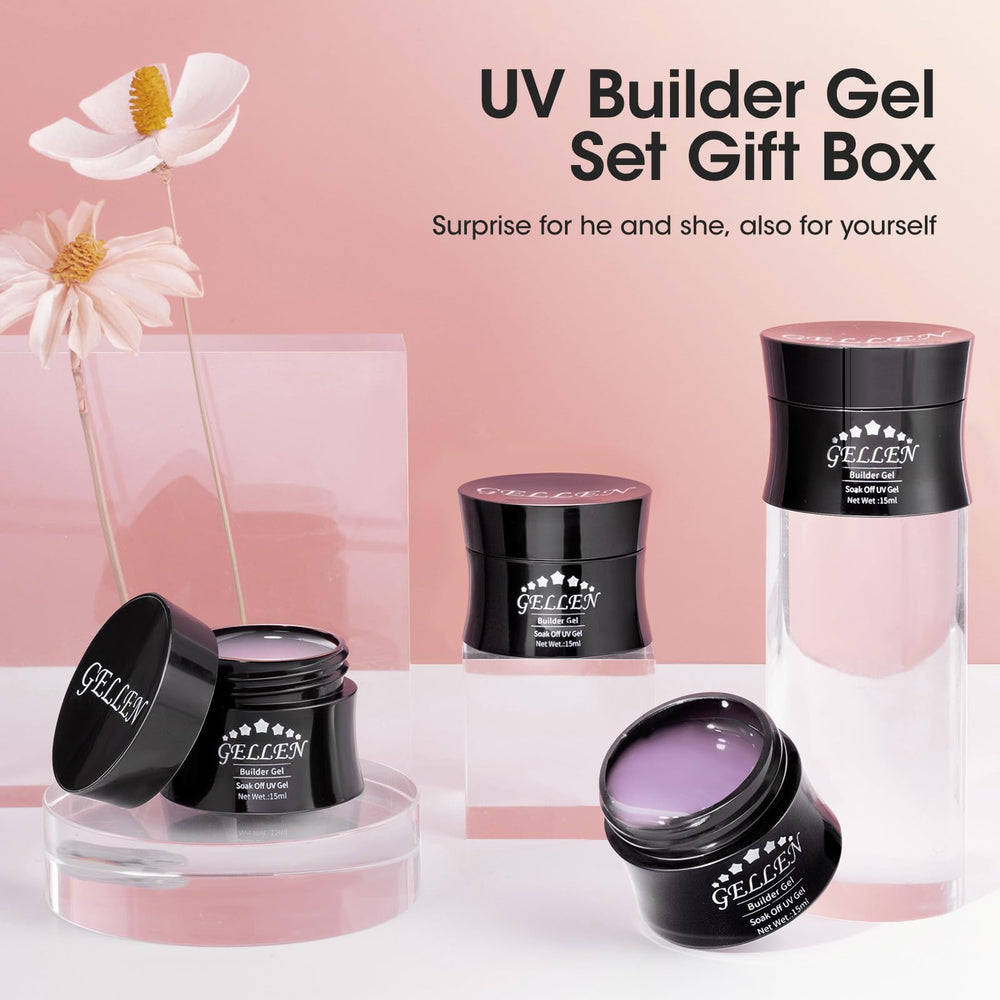 Gellen Builder Gel Kit en caja regalo, ideal para hacer uñas en casa