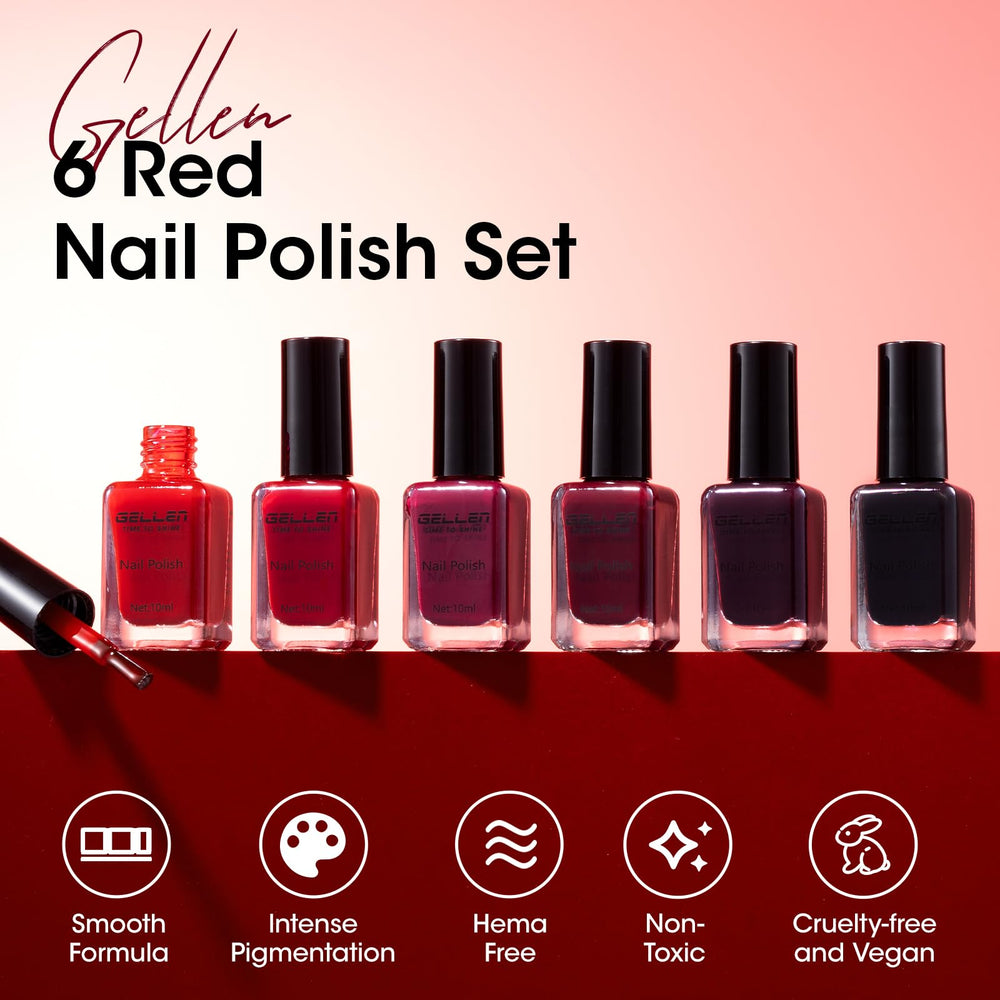 Esmalte GELLEN brillo superior, acabado lustroso para uñas pulidas.