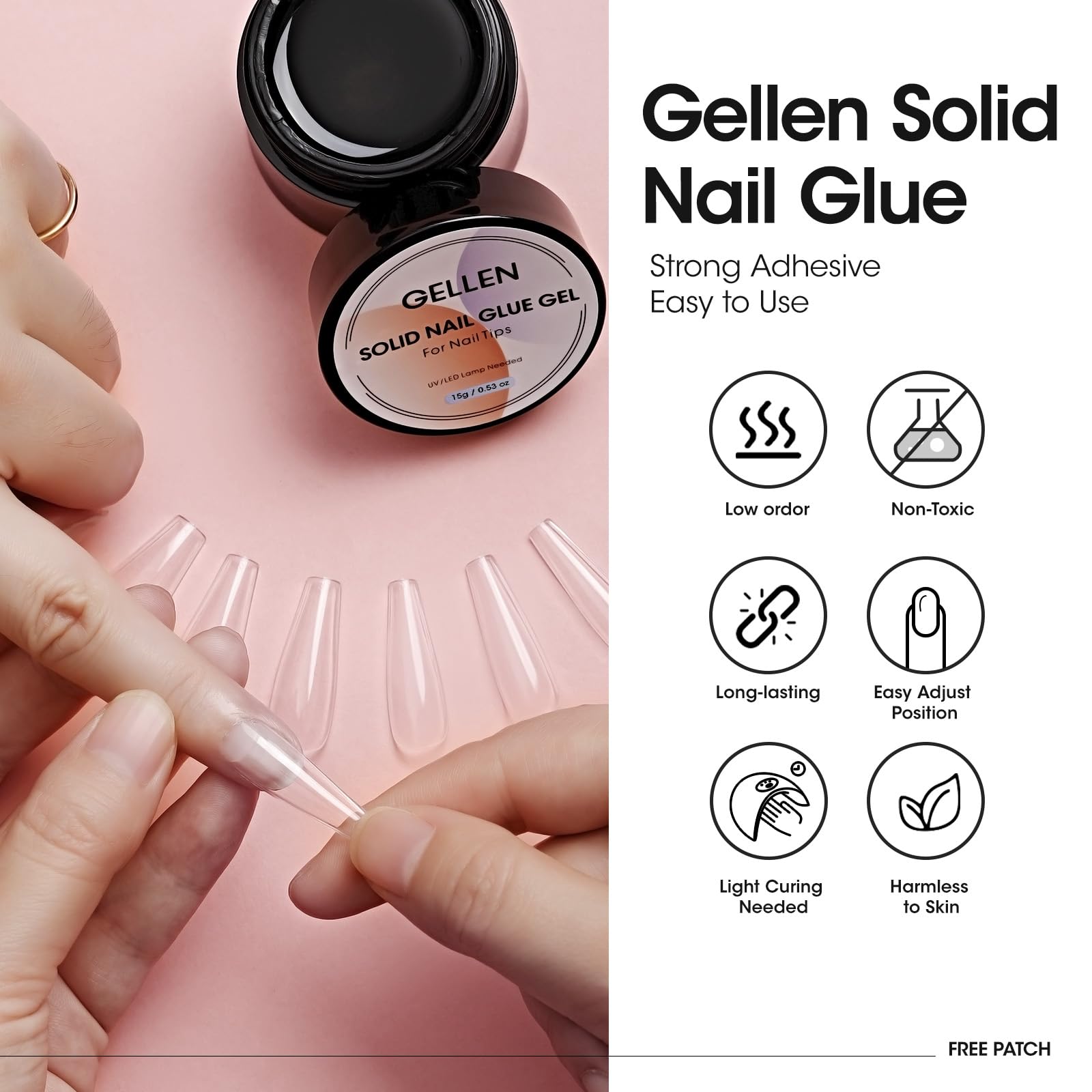 GELLEN ingredientes saludables, olor suave para uñas y piel.