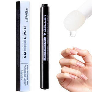 GELLEN bolígrafo reparador con keratina, vista frontal, fortalece uñas frágiles.