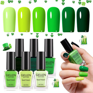 GELLEN Laca Uñas Verdes Oscuro, acabado brillante y duración de hasta una semana.