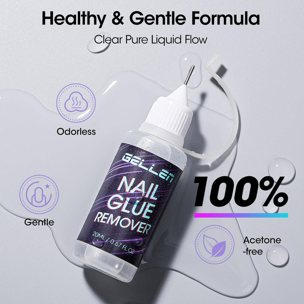 GELLEN Remover con aplicador preciso facilita despegar uñas postizas.