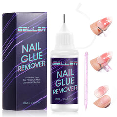 GELLEN Remover de pegamento para uñas con aplicador de aguja para precisión.