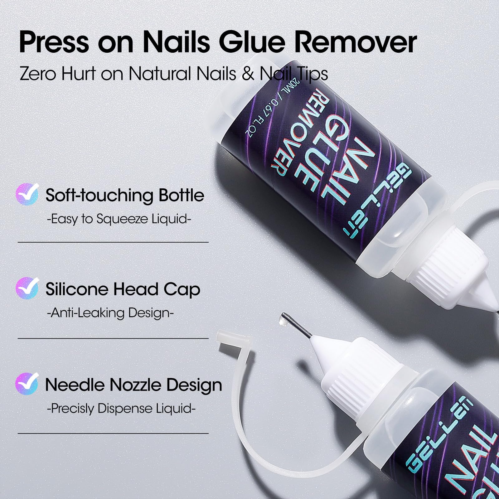 GELLEN Remover sin acetona ofrece aroma neutro y uso cómodo.
