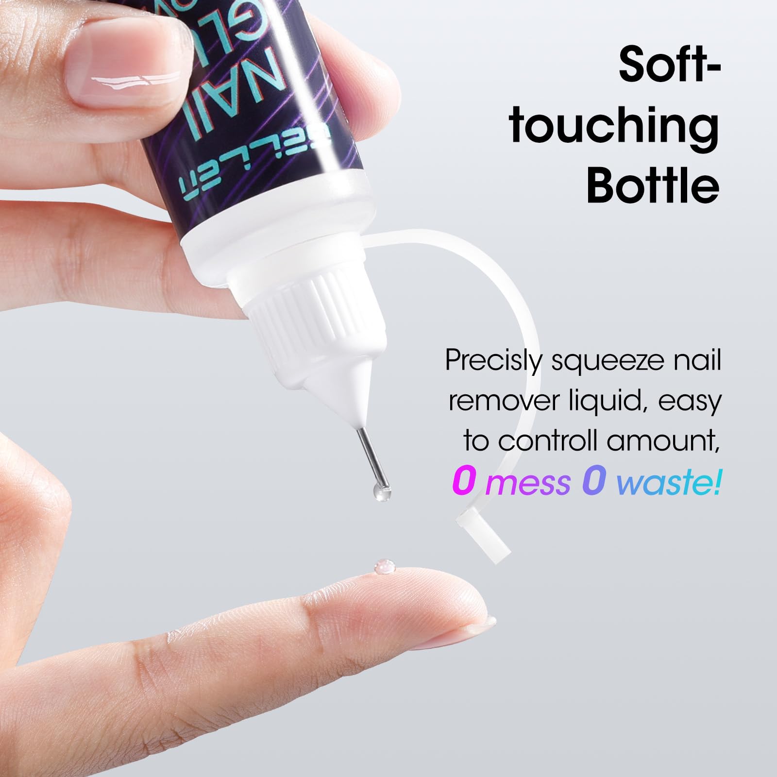 GELLEN Remover con tapa de silicona evita fugas durante el uso.