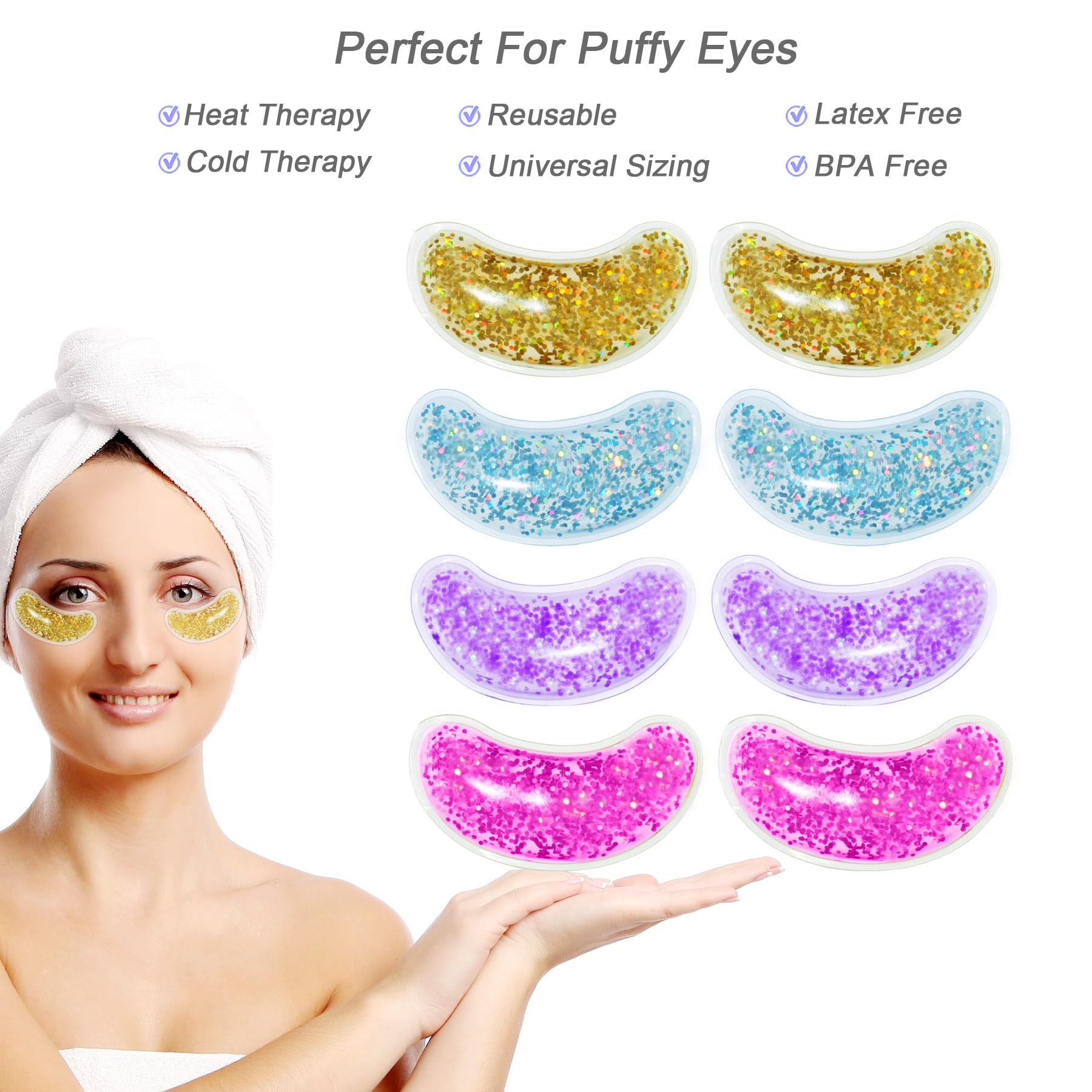 Almohadillas GELMAY hidratantes para ojos, mejoran la hidratación de la piel.
