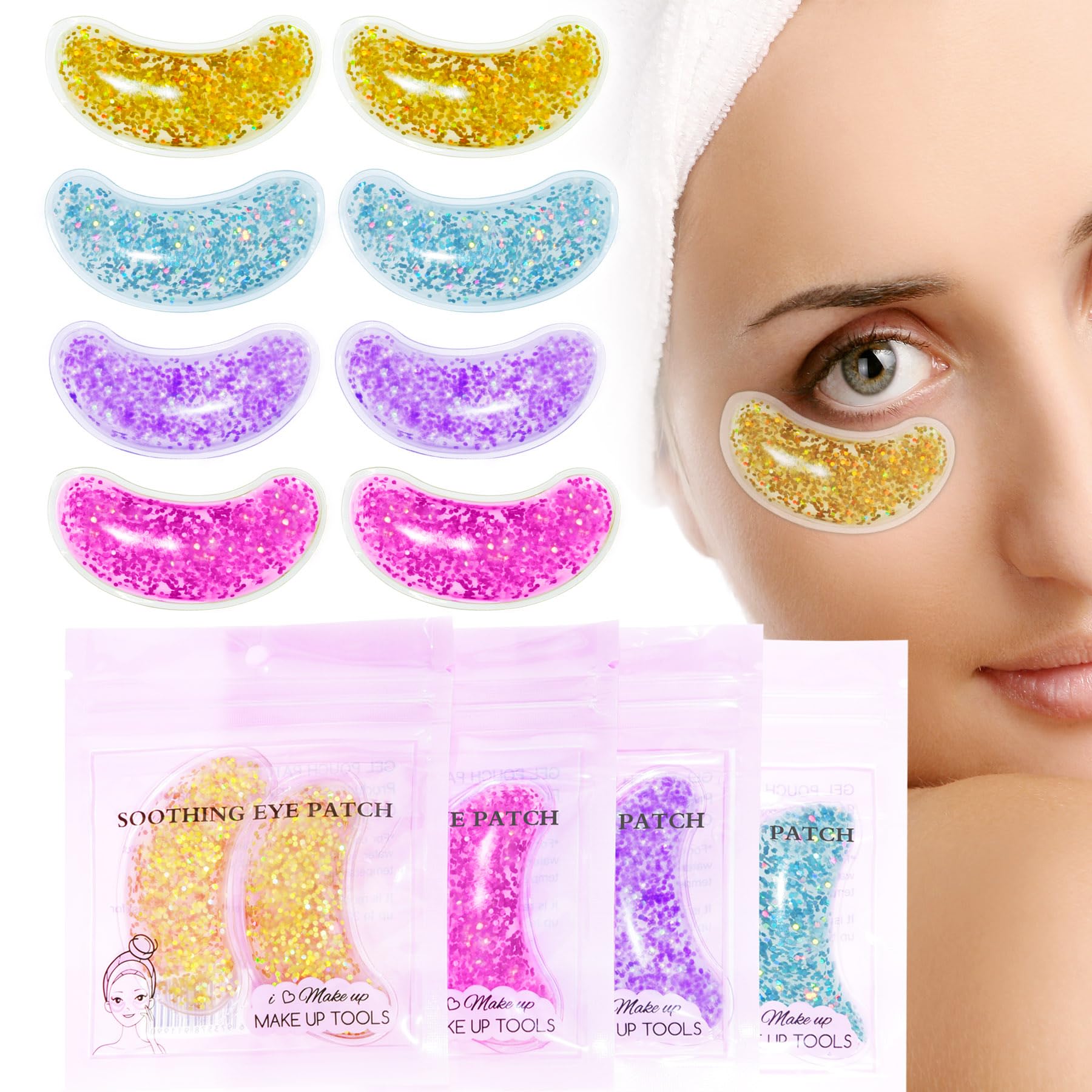 Parche GELMAY de gel para ojos fríos, alivia hinchazón.