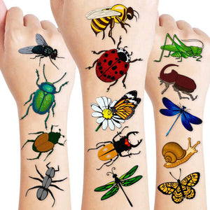 Generic 96 piezas tatuajes insectos completo: diseños vibrantes para fiestas y entretenimiento infantil.