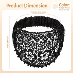 Diadema Generic con encaje bohemio y perlas, ideal para eventos y diario.