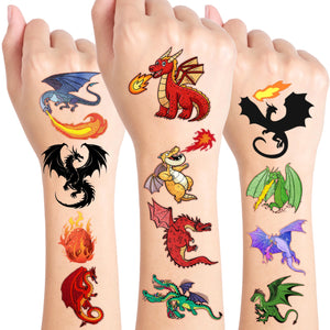 Tatuajes temporales de dragón de Generic, 96 piezas pre-cortados para fiestas.