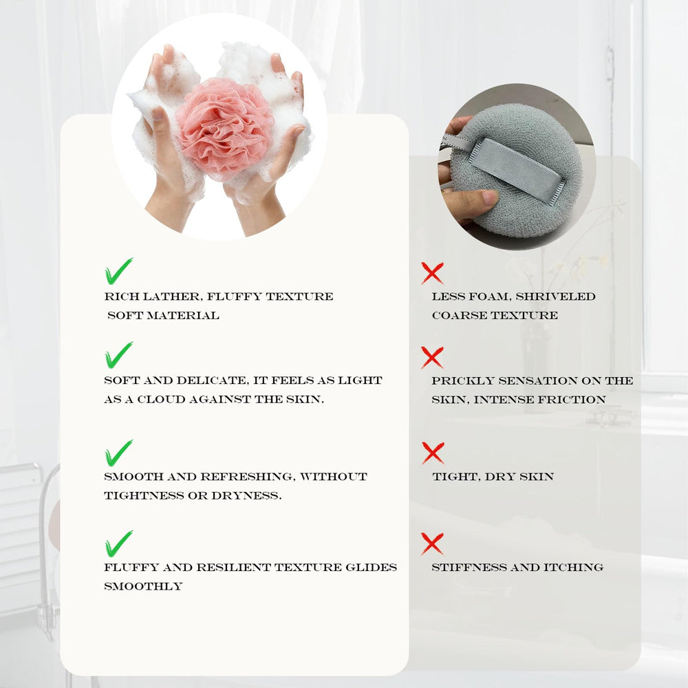 Lufa exfoliante 2 en 1 para crear espuma y suavizar la piel