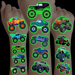 Generic Monster Truck: tatuajes precortados en 8 hojas para fiestas infantiles.