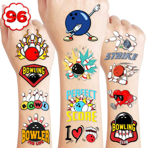 Tatuajes de bolos de Generic, 96 piezas y hojas precortadas para reparto rápido.