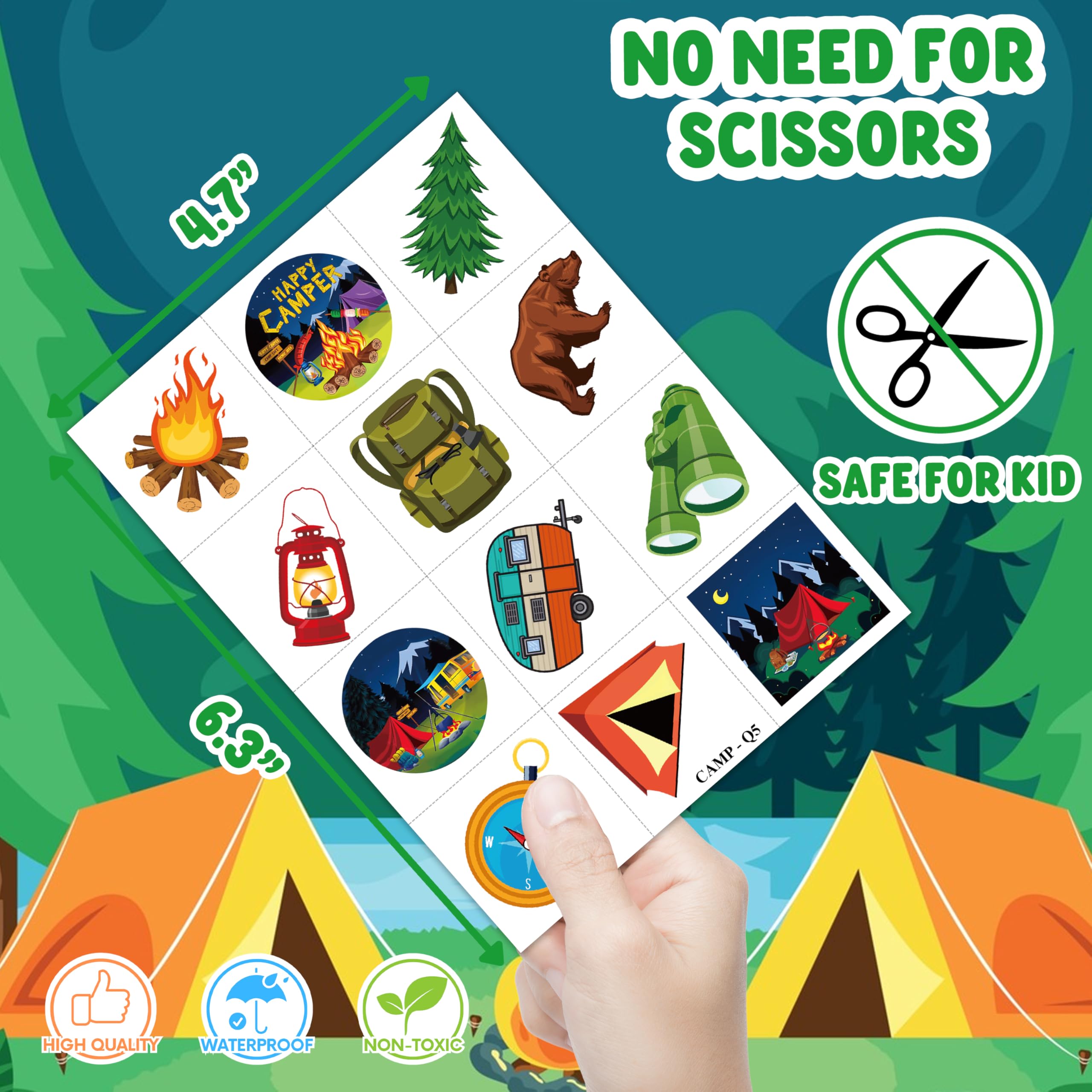 Generic tatuajes camping: método de aplicación sencillo para diversión en casa.