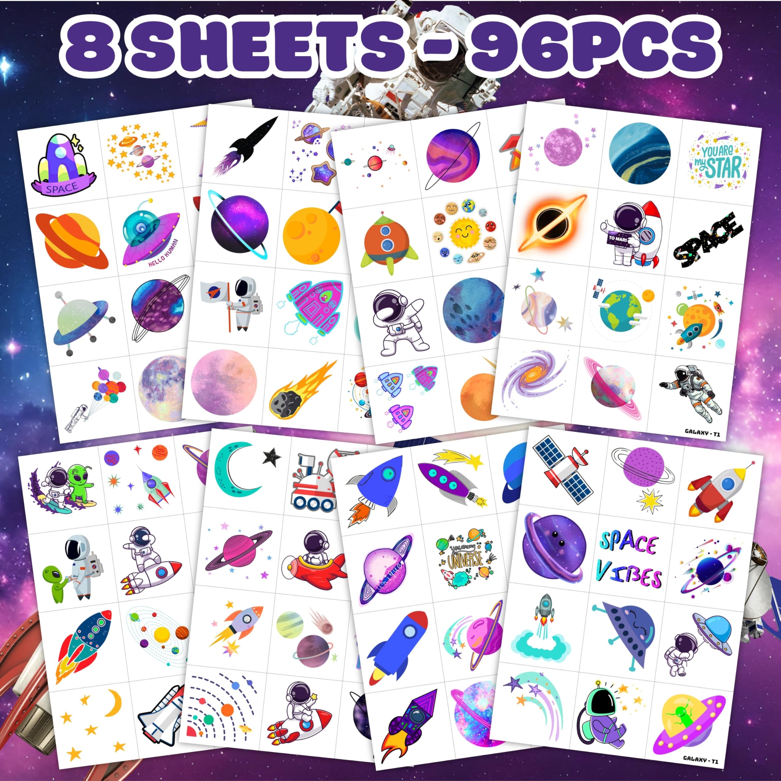 Generic tatuajes galaxia: ovnis divertidos para regalos de fiesta