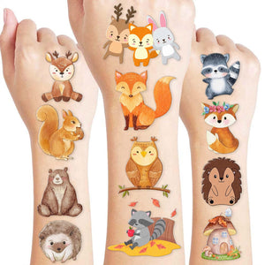 Tatuajes Genéricos del Bosque Ciervo, ideales para fiestas temáticas al aire libre.