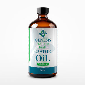 Genesis Aceite de Ricino en botella de vidrio para cuidado diario del cabello