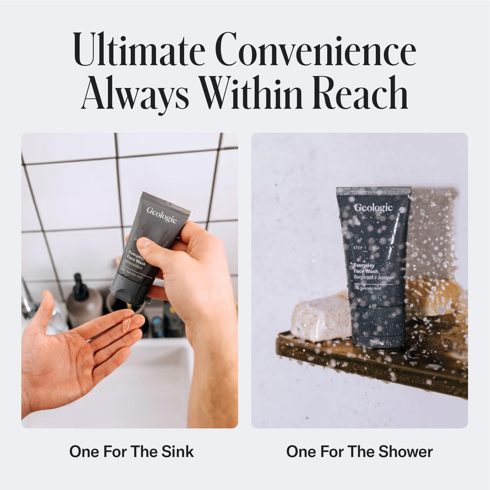Geologie Daily Face Wash empaque compacto para viaje