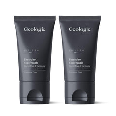 Geologie Daily Face Wash envase frontal para piel sensible y limpieza suave