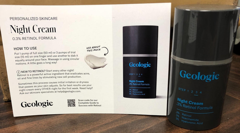 Geologie rutina cuidado facial nocturno, ideal para uso diario