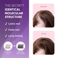 GBG fibras capilares mezcladas en el cabello para acabado suave y volumen.