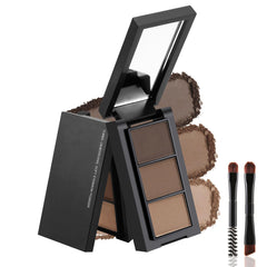 Geuufea paleta cejas 3 tonos: definición suave para cejas naturales