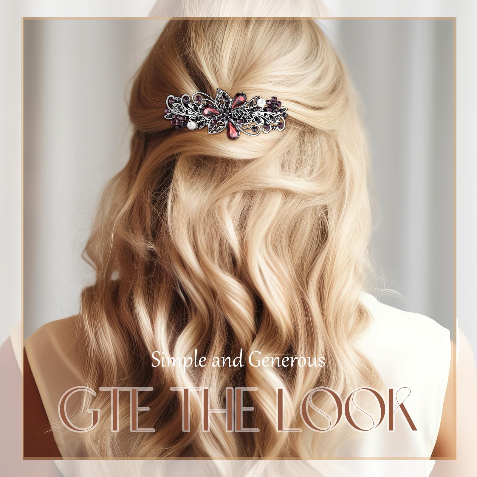 Geyoga pasadores cabello con detalle joya, para ocasiones especiales