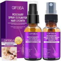 GIFBEA aceite crecimiento pelo de romero para fortalecimiento y brillo.