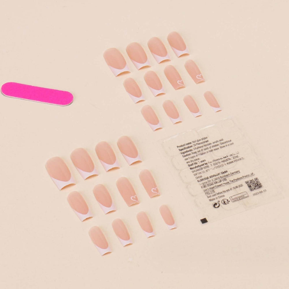 Gifiky uñas frances suaves y flexibles para uso diario.