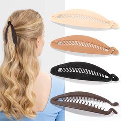 Gift4U clips banana neutros 4 piezas: sujeción estable para peinados voluminosos.