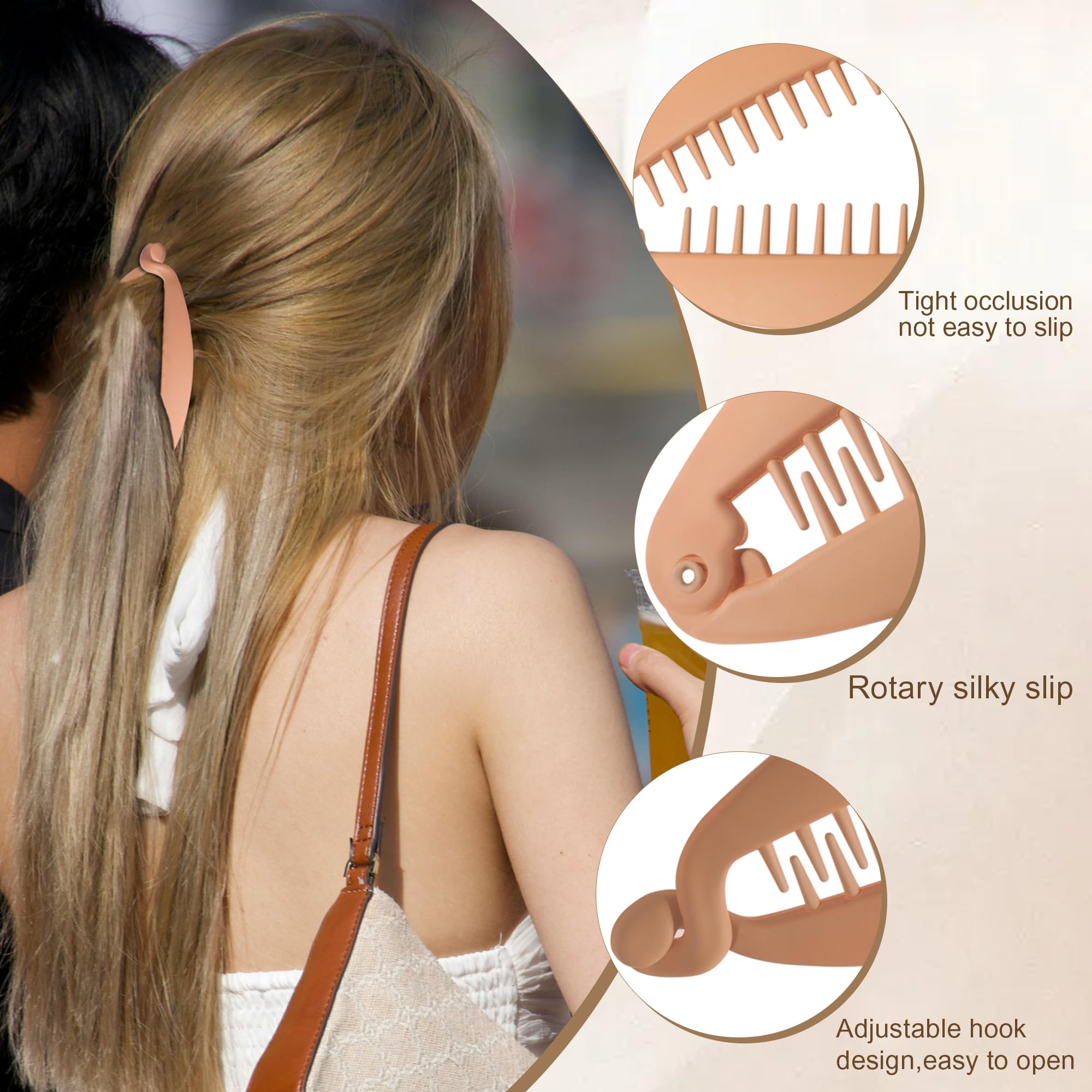 Gift4U clips banana para cabello grueso: agarre firme para mechones voluminosos.