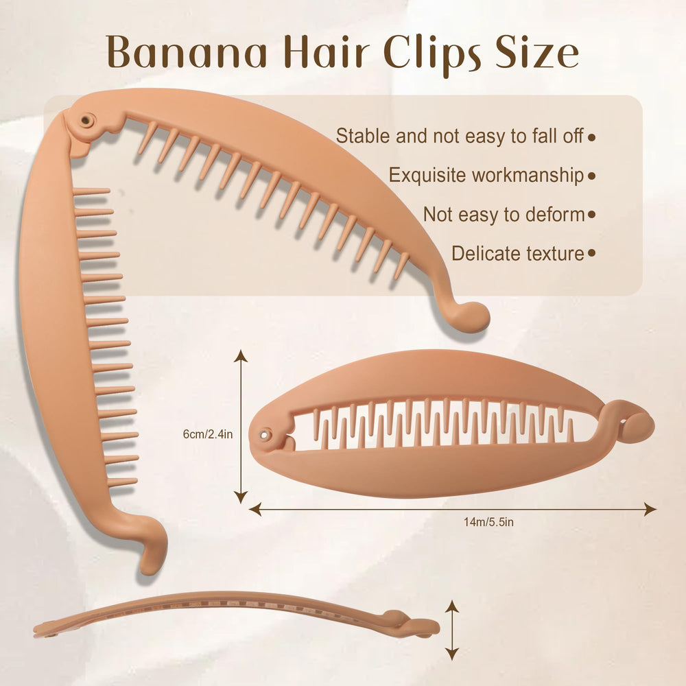 Gift4U clips banana resortes fuertes: mecanismo robusto para cabello estable.