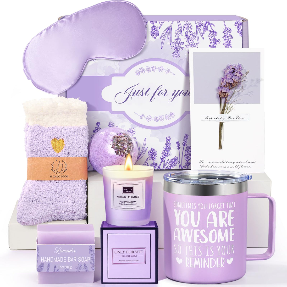 GiftPeak cesta spa lavanda, experiencia relajante para un regalo especial.