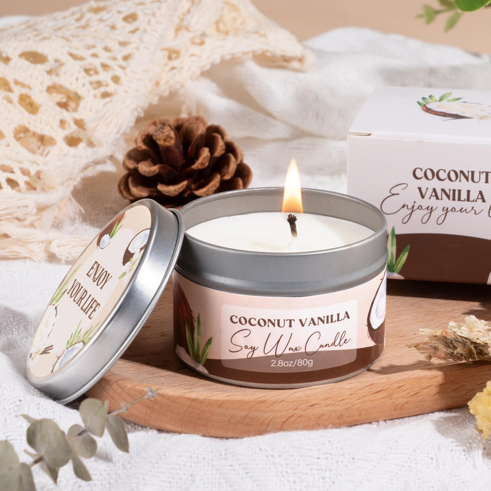 GiftPeak vela aromática vainilla coco para crear un ambiente relajante.